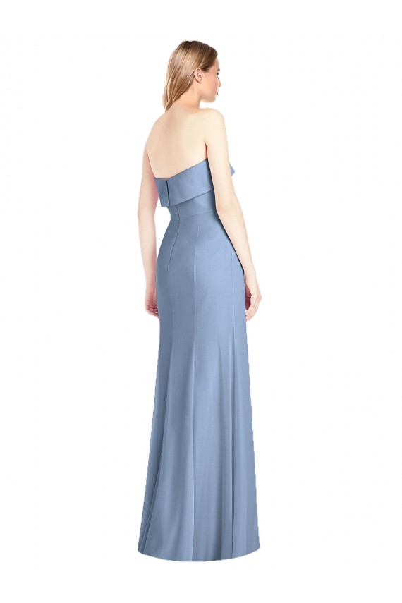 Shop Trumpet Full Length Strapless Chiffon Bridesmaid Dress with Slit Ottawa