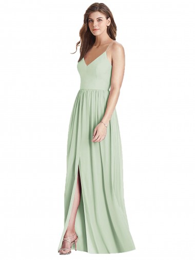 Shop Criss Cross Strap Backless Maxi Long Chiffon Bridesmaid Dress Ottawa