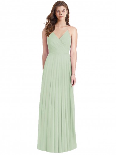 Shop Ruffled Strap Cutout Wrap Maxi Chiffon Bridesmaid Dress Ottawa