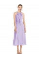 Shop Midi Length Halter Plunging V-Back Chiffon Bridesmaid Dress / Cocktail Dress Ottawa