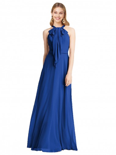 Shop Plunging V-Back Long Full Length Chiffon Bridesmaid Dress Ottawa