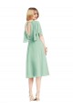 Shop Open Back Flutter Sleeves Cocktail Length Chiffon Bridesmaid Dress Ottawa