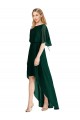 Shop Plunging V Back Flutter Sleeves Cocktail Length Chiffon Bridesmaid Dress Ottawa