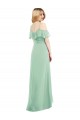 Shop High Low Off the Shoulder Wrap Chiffon Bridesmaid Dress  Ottawa