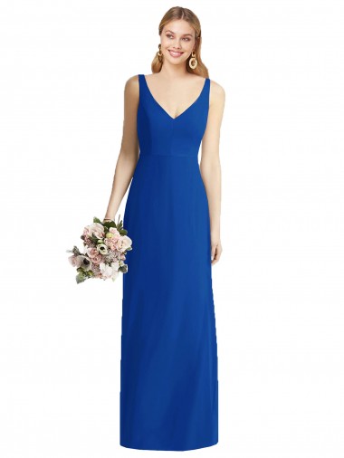 Shop Sleeveless V-Back Long Trumpet Chiffon Bridesmaid Dress Ottawa