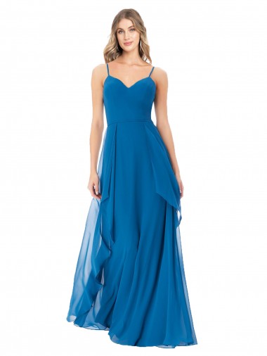 Shop Simple Sweetheart Chiffon Bridesmaid Dress with Cascading Overlay Ottawa