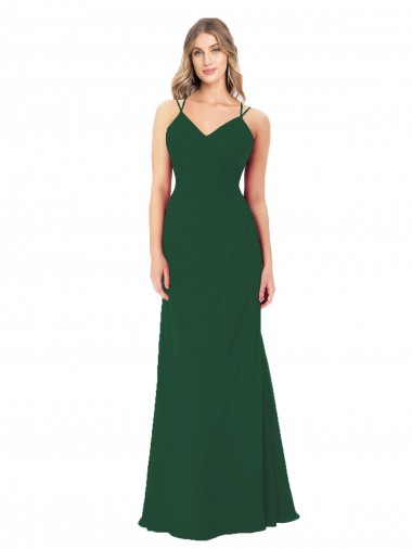 Shop Criss Cross Strappy Chiffon Bridesmaid Dress Ottawa