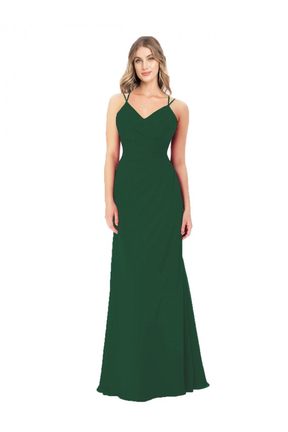 Shop Criss Cross Strappy Chiffon Bridesmaid Dress Ottawa