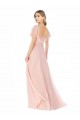 Shop Flutter Cap Sleeves Square Neck Ruffle Chiffon Bridesmaid Dress with Pockets Ottawa