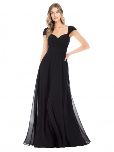 Shop Sweetheart Cap Sleeves Chiffon Bridesmaid Dress Ottawa