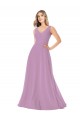 Shop Simple Chiffon V-Neck Bridesmaid Dress with Draped V-Back Ottawa