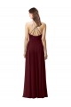 Shop Slim Long High Halter Neck Chiffon Bridesmaid Dress with High Side Slit Ottawa