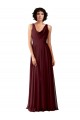 Shop Draped Cowl Neck Long Chiffon Bridesmaid Dress with Wide Straps Ottawa