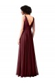 Shop Draped Cowl Neck Long Chiffon Bridesmaid Dress with Wide Straps Ottawa