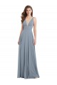 Shop Fitted V-Neckline Long Chiffon Bridesmaid Dress with V-Back Ottawa