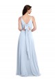 Shop Long Floor Length V-Neck Chiffon Bridesmaid Dress with Keyhole Back Ottawa