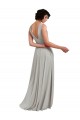 Shop Daring Plunging V-Neck Long Chiffon Bridesmaid Dress with Pleated Bodice Ottawa