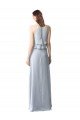 Shop High Narrow Neck Long Chiffon Bridesmaid Dress with Tiered Ruffles Ottawa