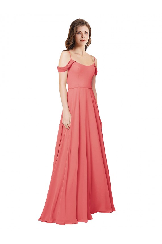 Shop Draped Off the Shoulder Straps Chiffon Bridesmaid Dress Ottawa