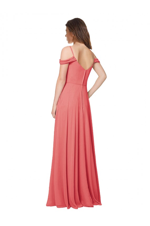 Shop Draped Off the Shoulder Straps Chiffon Bridesmaid Dress Ottawa