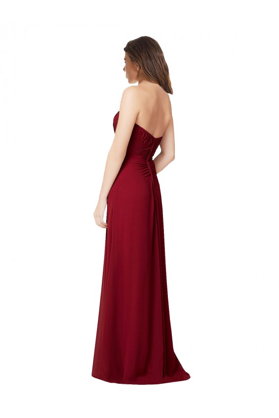 Shop Draped Sweetheart Long Grecian Inspired Chiffon Bridesmaid Dress Ottawa