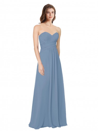 Shop Chiffon A-Line Wraparound Draping Long Bridesmaid Dress Ottawa