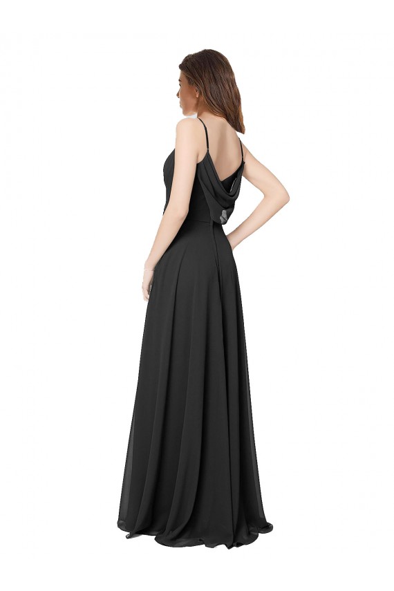 Shop Cowl Back Spaghetti Straps Long Chiffon Bridesmaid Dress  Ottawa