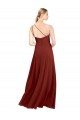 Shop Fit and Flare One Shoulder Long Chiffon Bridesmaid Dress with High Slit Ottawa