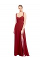 Shop Sweetheart Neckline Long Chiffon Bridesmaid Dress with Side Slit and Wide Straps Ottawa