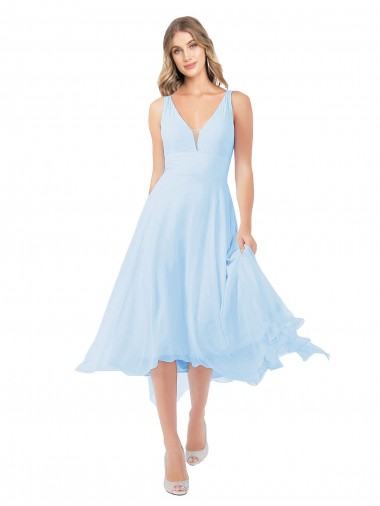Shop Chiffon Midi Length Keyhole Back Cocktail Bridesmaid Dress Ottawa