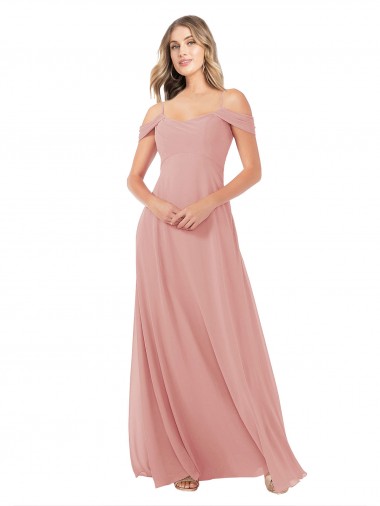 Shop Draped Shoulder Sash Back Chiffon Bridesmaid Dress Ottawa