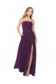 Shop Chiffon Bridesmaid Dress with Front Slit and Keyhole Back Ottawa