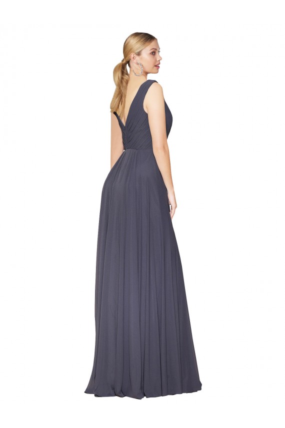 Shop Floor Length High Neck V-Back Chiffon Bridesmaid Dress / Formal Prom Dress Ottawa