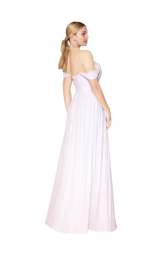 Shop Off the Shoulder Long Full Length Chiffon Bridesmaid Dress / Formal Prom Dress Ottawa