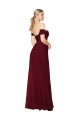 Shop Shirred Sweetheat Neckline Off the Shoulder Long Chiffon Bridesmaid Dress / Formal Prom Dress Ottawa