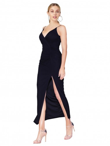 Shop Chiffon High Neck Spaghetti Straps Short Cocktail Bridesmaid Dress / Formal Prom Dress Ottawa