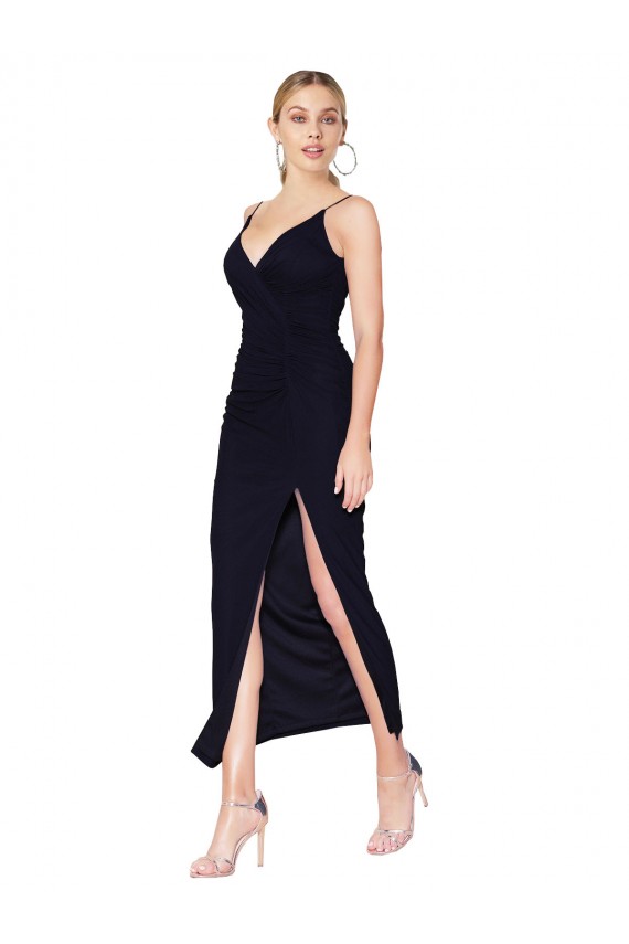 Shop Chiffon High Neck Spaghetti Straps Short Cocktail Bridesmaid Dress / Formal Prom Dress Ottawa