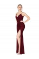 Shop Floor Length High Neck Chiffon Bridesmaid Dress / Formal Prom Dress with Side Slit Ottawa