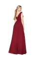 Shop Draped Mermaid Long V-Neck Chiffon Bridesmaid Dress / Formal Prom Dress with High Slit Ottawa