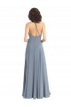 Shop Slim A-Line Cowl Neck Long Chiffon Bridesmaid Dress with Side High Slit Ottawa