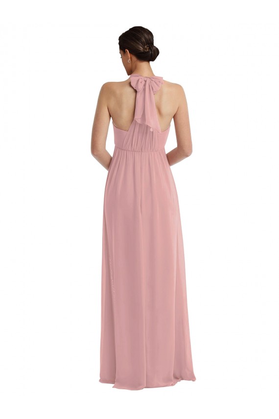Shop Empire Waist Long Halter Maxi Bridesmaid Dress Ottawa