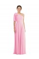 Shop Bow One Shoulder Flounce Sleeve Maxi Bridesmaid Dress Ottawa