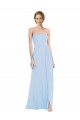 Shop Strapless Sweetheart Maxi Bridesmaid Dress with Pleated Front Slit Ottawa