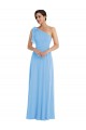 Shop Draped One Shoulder Maxi Bridesmaid Dress with Scarf Bow Ottawa