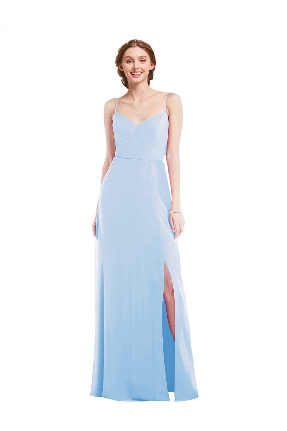Shop Tie Back Cutout Maxi Formal Bridesmaid Dress with Front Slit Ottawa