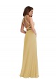 Shop Stand Collar Halter Maxi Bridesmaid Dress with Criss Cross Open Back Ottawa