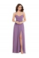 Shop Wrap Bodice Maxi Bridesmaid Dress with Front Slit Ottawa