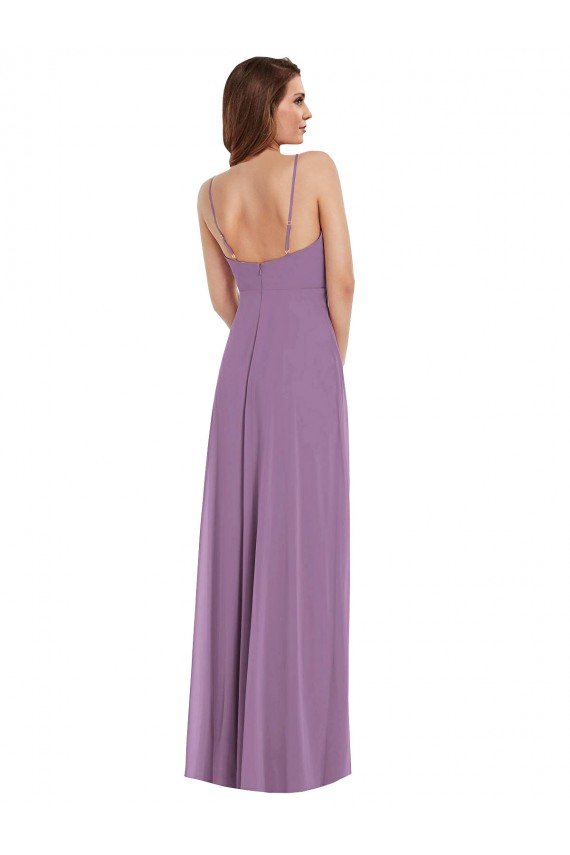 Shop Wrap Bodice Maxi Bridesmaid Dress with Front Slit Ottawa