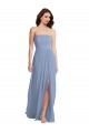 Shop Strapless A-Line Maxi Bridesmaid Dress with Front Slit Ottawa