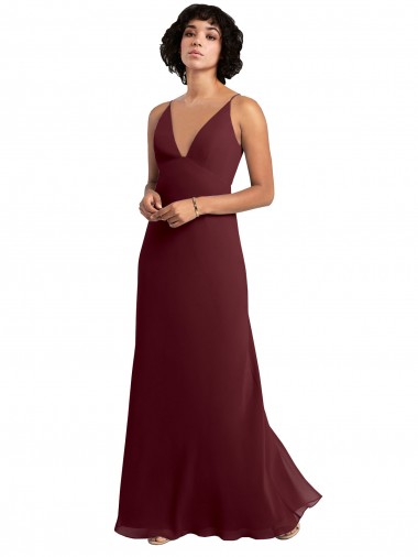 Shop Notched Neckline Empire Waist Chiffon Slip Bridesmaid Dress Ottawa